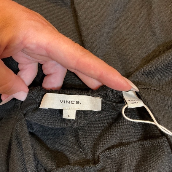 Vince High Neck Black Sleeveless Jumpsuit Women’s Size Large NWT - Picture 9 of 12